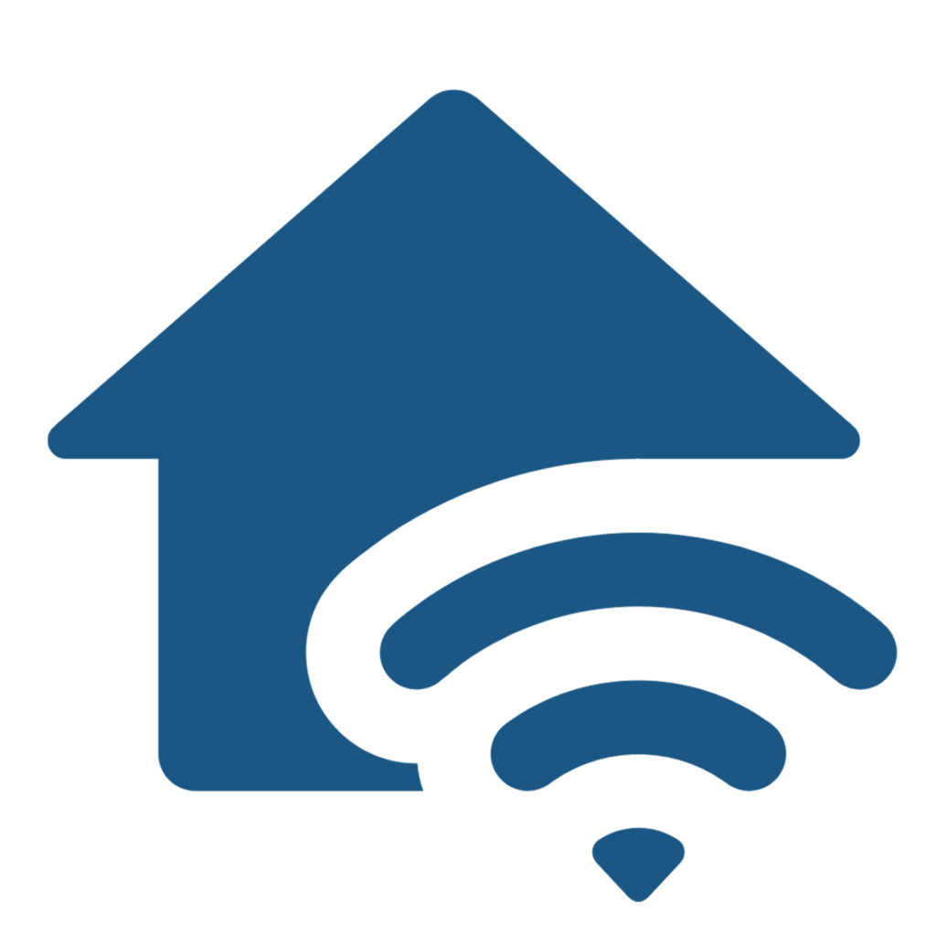 Icon eines Hauses mit WLAN-Symbol